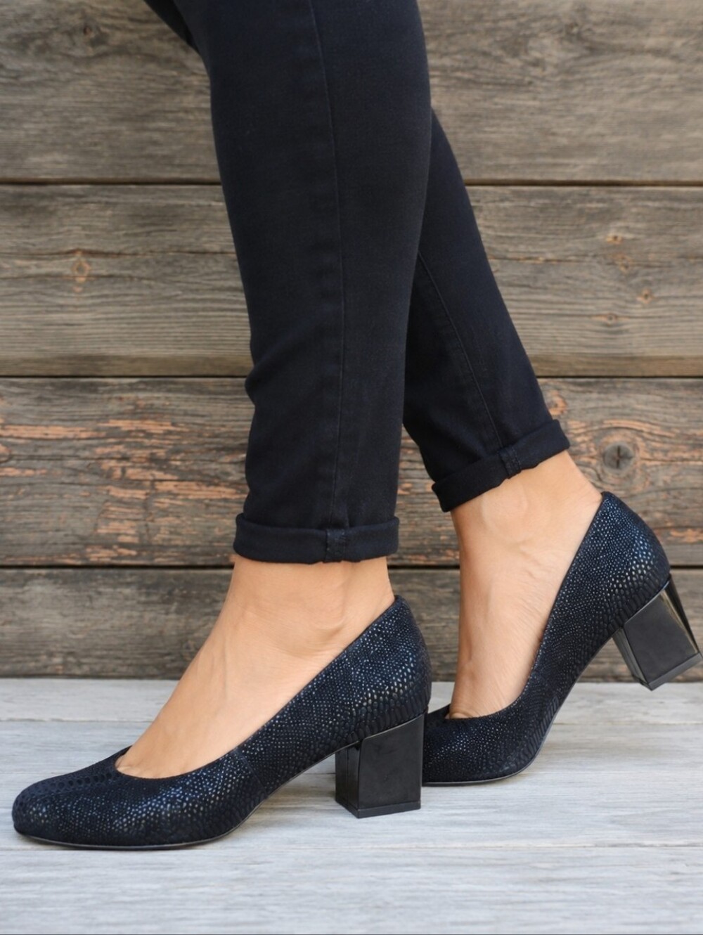 Trotters NEW Candela 90s Minimalist Revival Textured Block Heel Pumps 7.5M